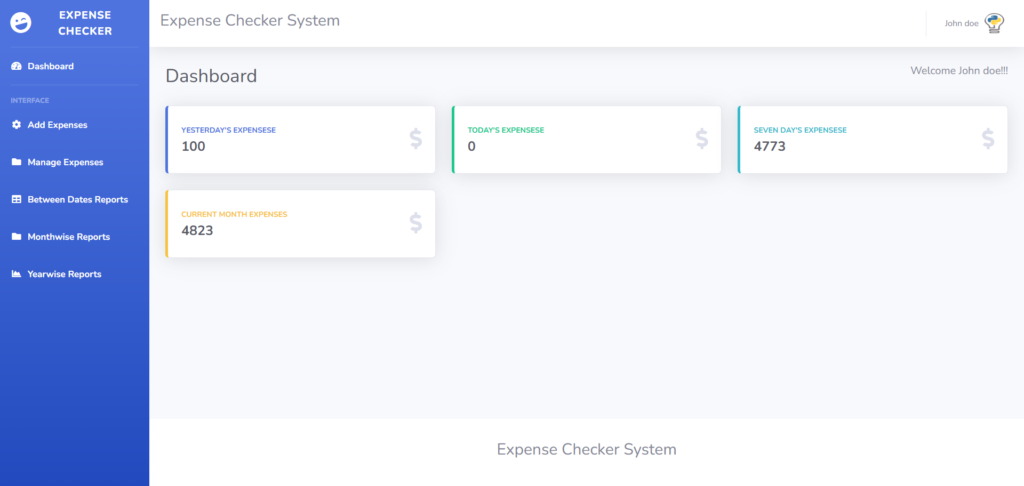 Expanse Checker in Django Dashboard