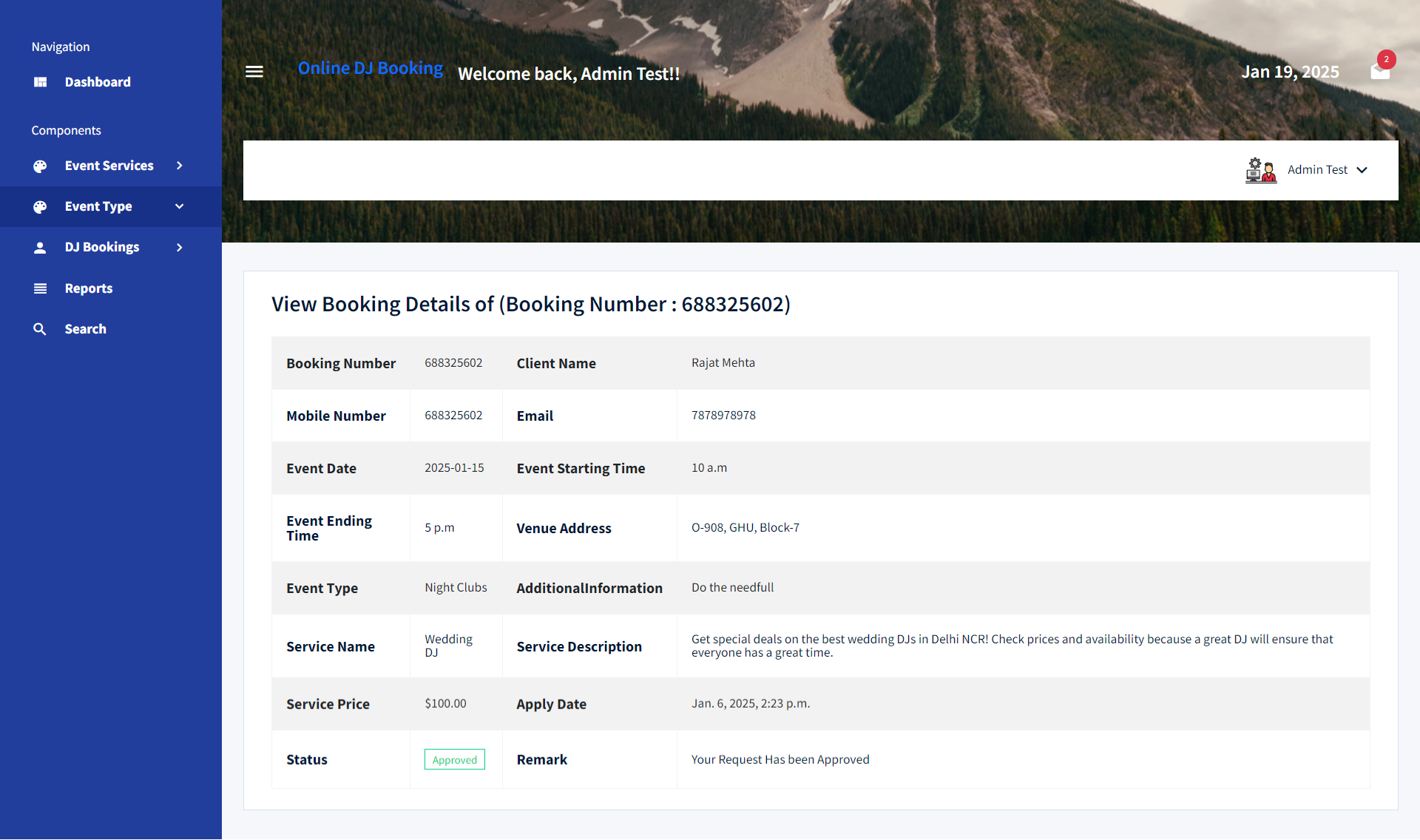 Online DJ Booking System using Python Django - Python Django projects ...