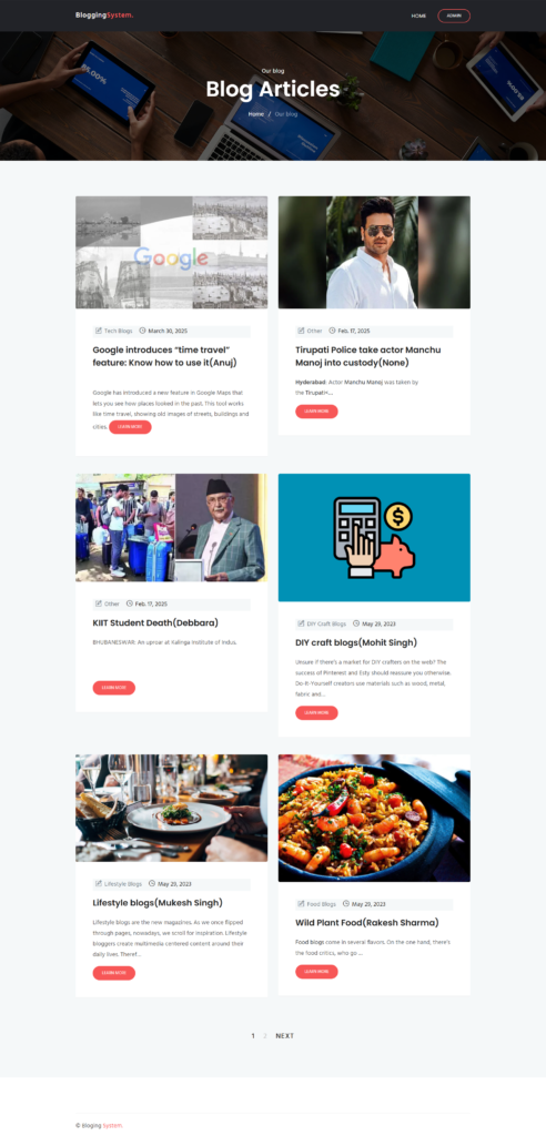 BMS Django Homepage