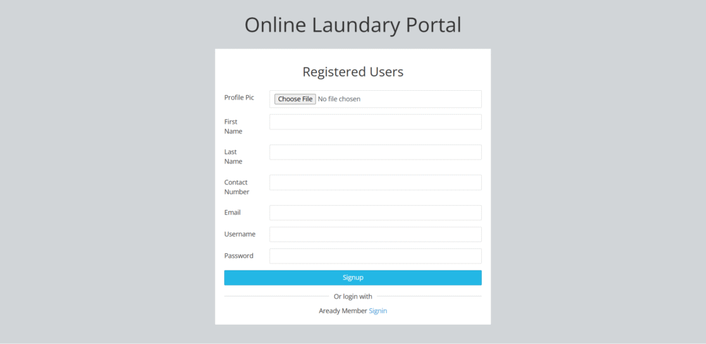 OLP Django User Signup