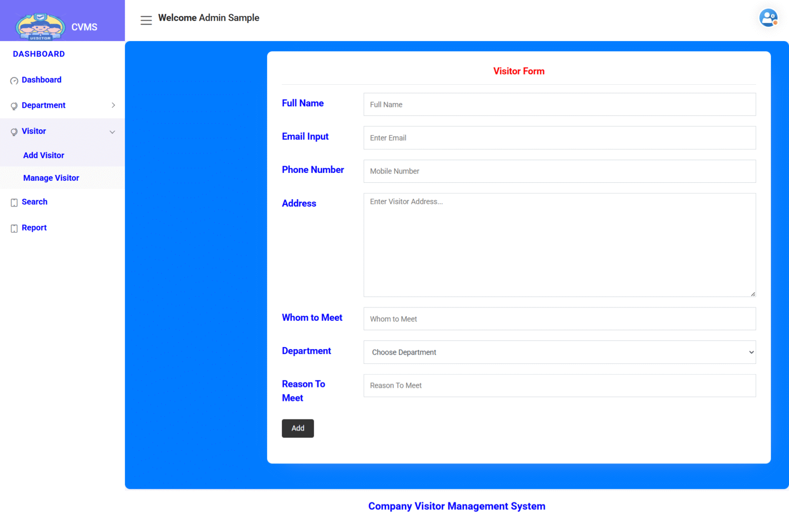 Company Visitor Management System using Python Django - Python Django ...