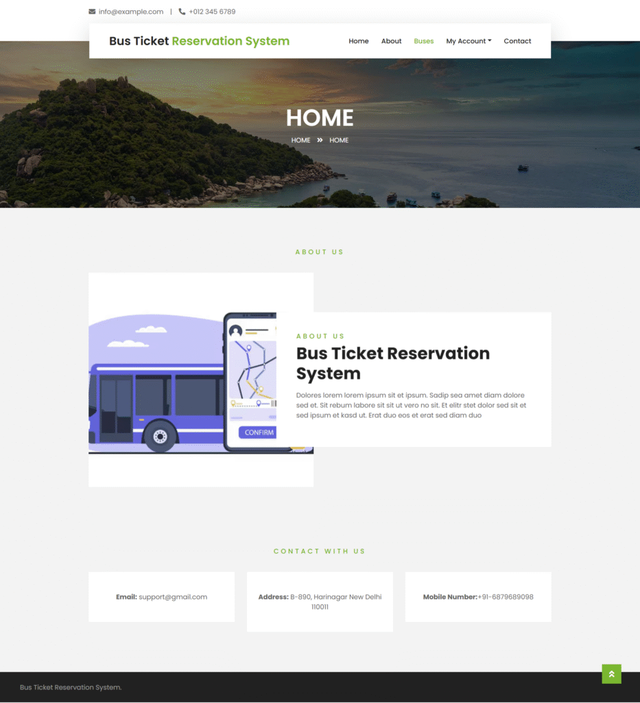 BTRS Django Home Page