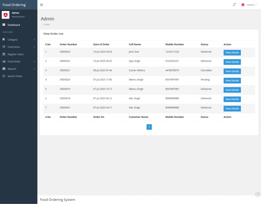 FOS Django Orders