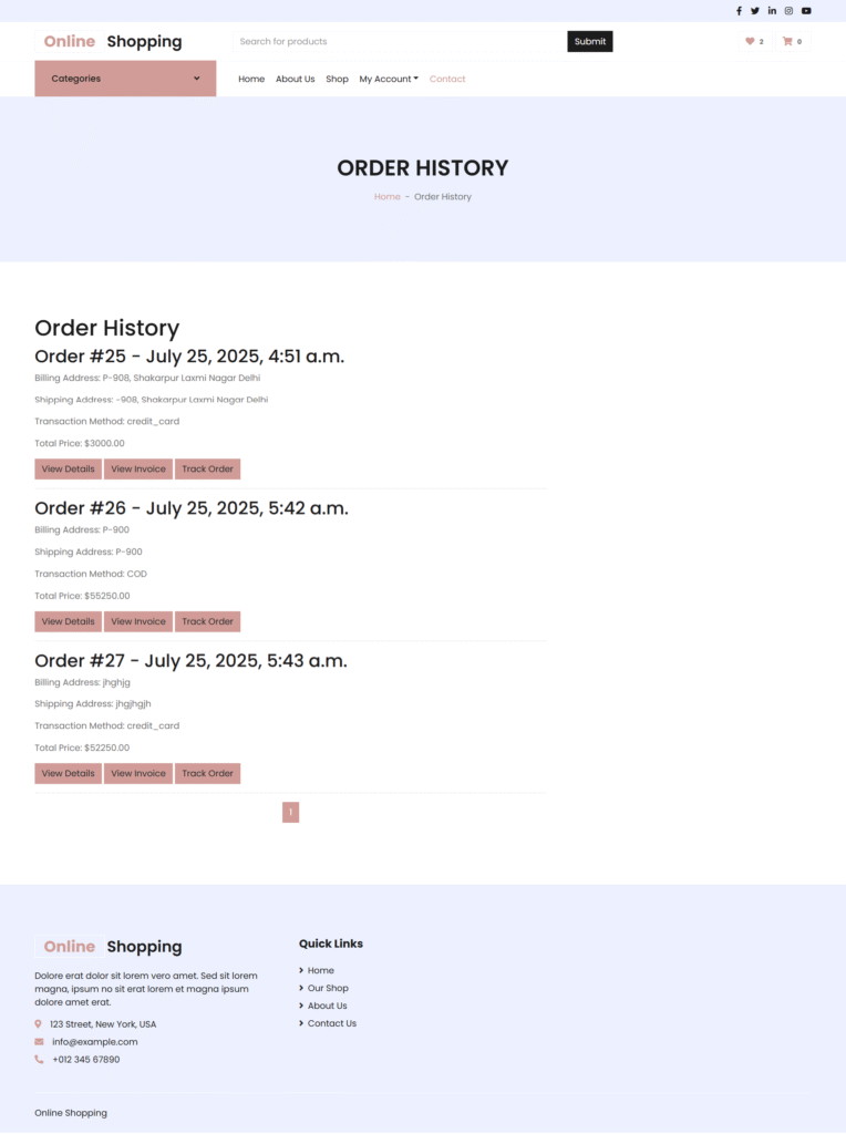 Online-Shopping-Portal-Python-Dajngo-User-Order-history