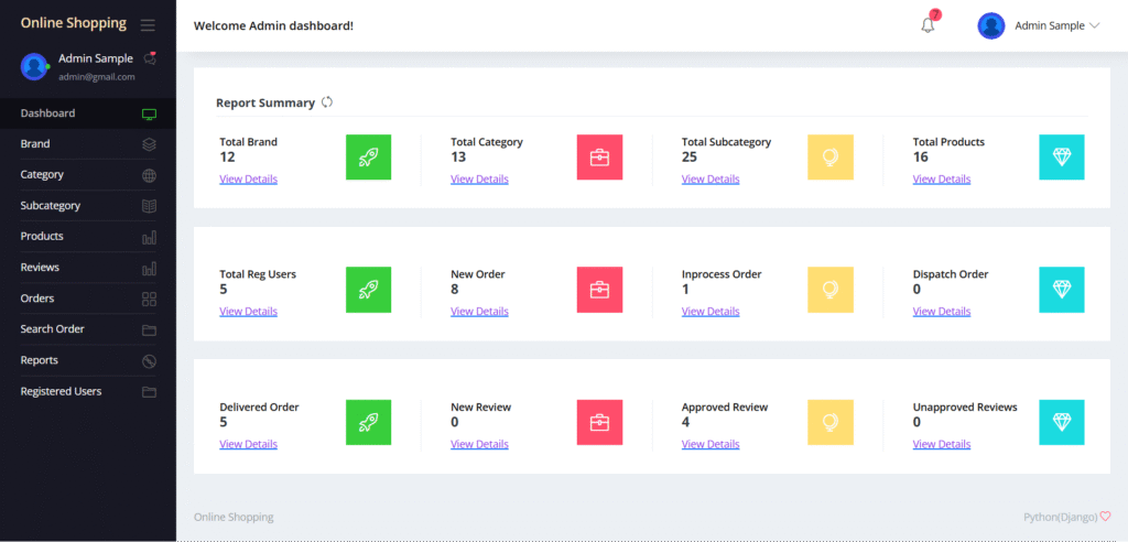 Online-Shopping-Portal-Python-Dajngo-Admin-Dashboard